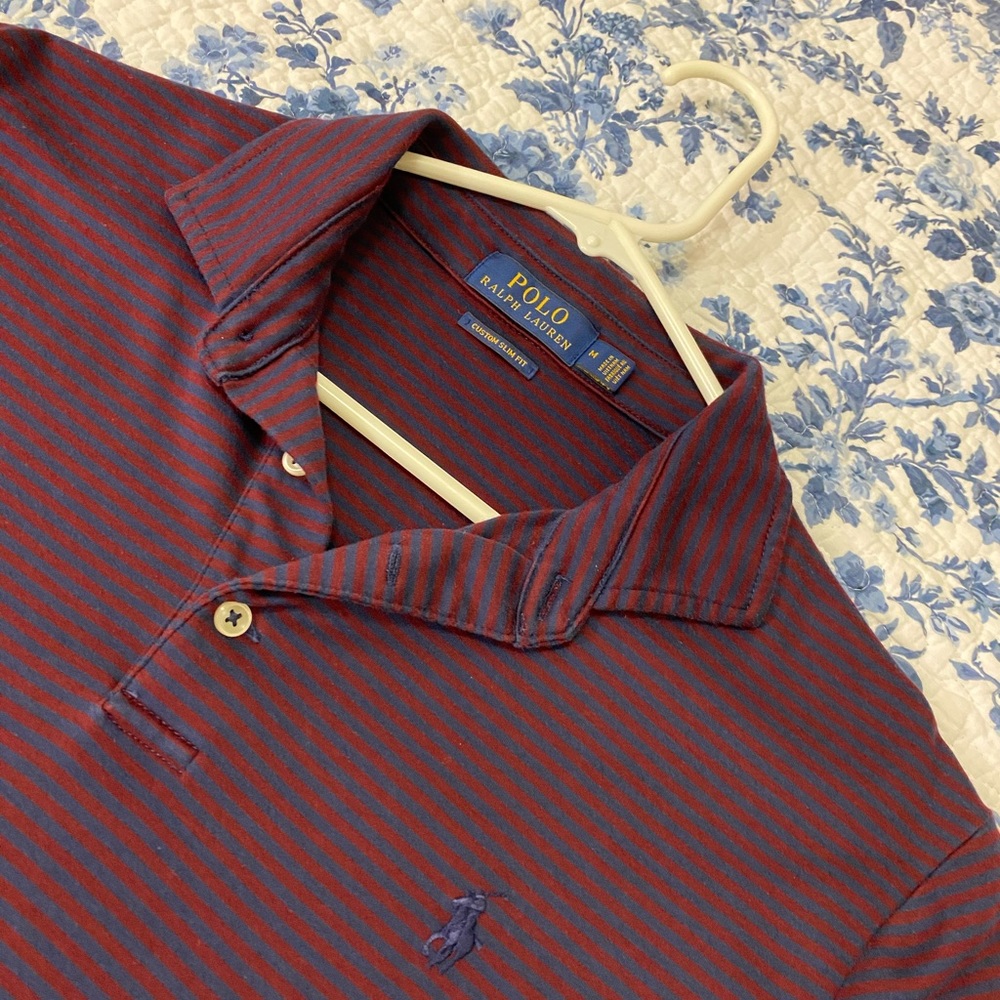 A multicolor polo shirt
